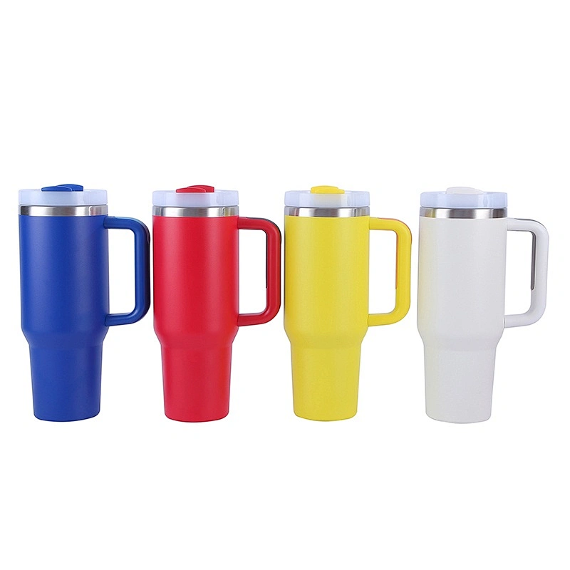 30 OZ 900 ML double wall stainless steel insulated thermos mug with rubber handle